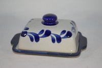 (Bild für) Butterdose gross grau blau