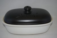 (Bild für) Brottopf 30 cm schwarz weiss