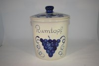 (Bild für) Rumtopf 3 Liter grau blau ohne Henkel