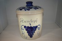 (Bild für) Rumtopf 5 Liter grau blau ohne Henkel