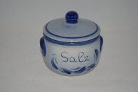 (Bild für) Salz Topf mittel blau grau