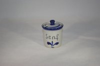 (Bild für) Senftopf grau blau klein
