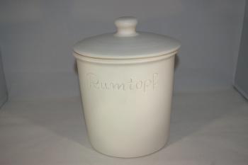 Rumtopf 3 Liter weiss matt ohne Henkel