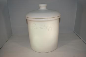Rumtopf 5 Liter weiss matt ohne Henkel