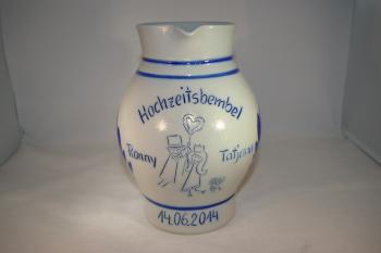 Hochzeits Bembel 3 Liter Salzglasur