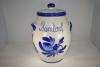 Rumtopf 3 Liter grau blau Salzglasur
