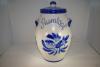 Rumtopf 4 Liter grau blau Salzglasur