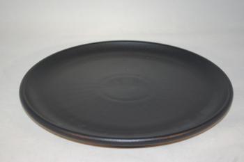 Essteller 27 cm schwarz matt