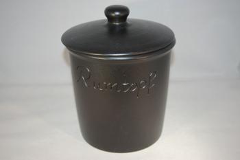 Rumtopf 3 Liter schwarz matt ohne Henkel