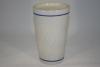 Gerippter Becher grau blau 0,5 Liter