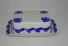 Butterdose gross grau blau Salzglasur