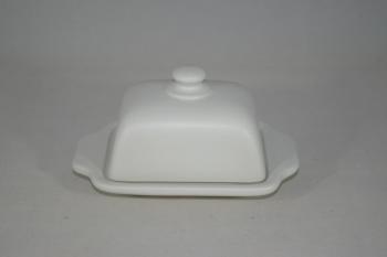 Butterdose klein weiss matt