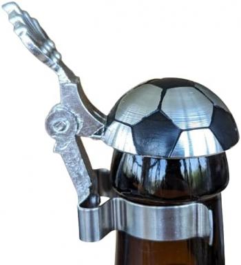 Bierflaschendeckel Fussball Zinn