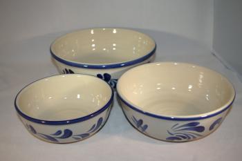 Angebot Set 3 Schüsseln grau blau