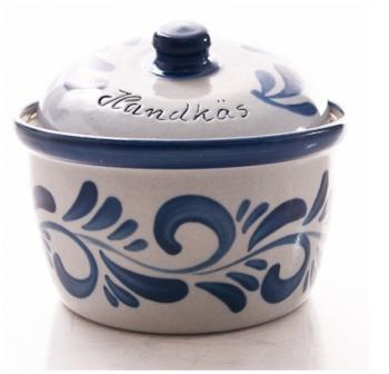 Handkäs Topf 500 ml blau grau