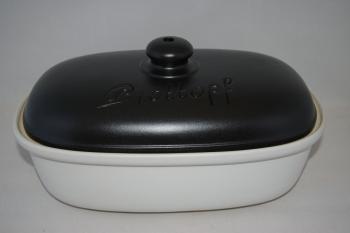 Brottopf 30 cm schwarz weiss