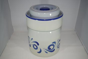 Rumtopf Gaertopf 8 Liter grau blau