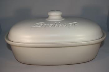 Brottopf 30 cm weiss matt