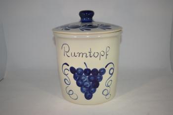 Rumtopf 3 Liter grau blau ohne Henkel