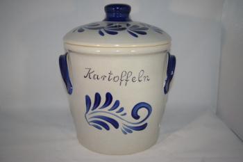 Kartoffeltopf grau blau