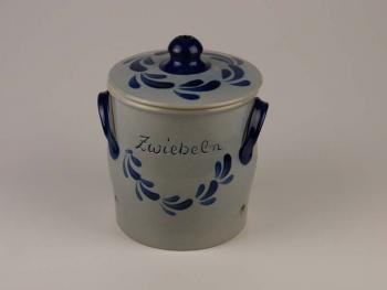 Zwiebeltopf grau blau