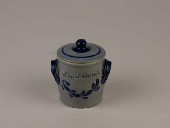 Knoblauchtopf grau blau