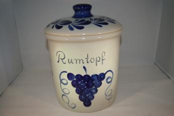 Rumtopf 5 Liter grau blau ohne Henkel