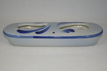 Keramik Wassserverdunster Heizung & Ofen grau blau