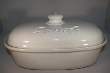 Brottopf 30 cm weiss glänzend