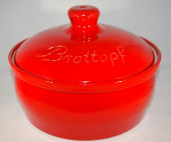 Brottopf rund Mohn ohne Henkel