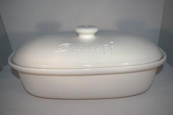 Brottopf 40 cm weiss glänzend