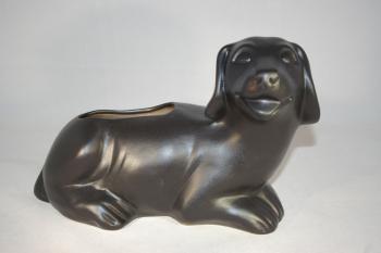 Hund Schwarz matt