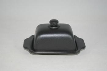 Butterdose klein schwarz matt