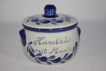 Handkäs mit Musik Topf 500 ml blau grau